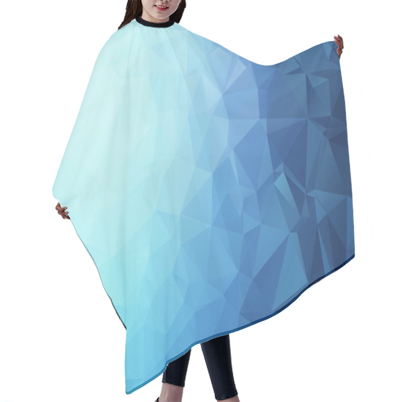 Personality  Blue Triangular Background Hair Cutting Cape