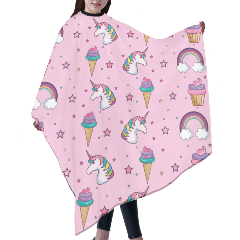 Personality  Kawaii Pattern Design. Hair Cutting Cape