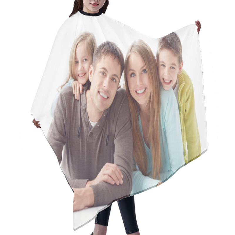 Personality  Smiling Family Hair Cutting Cape