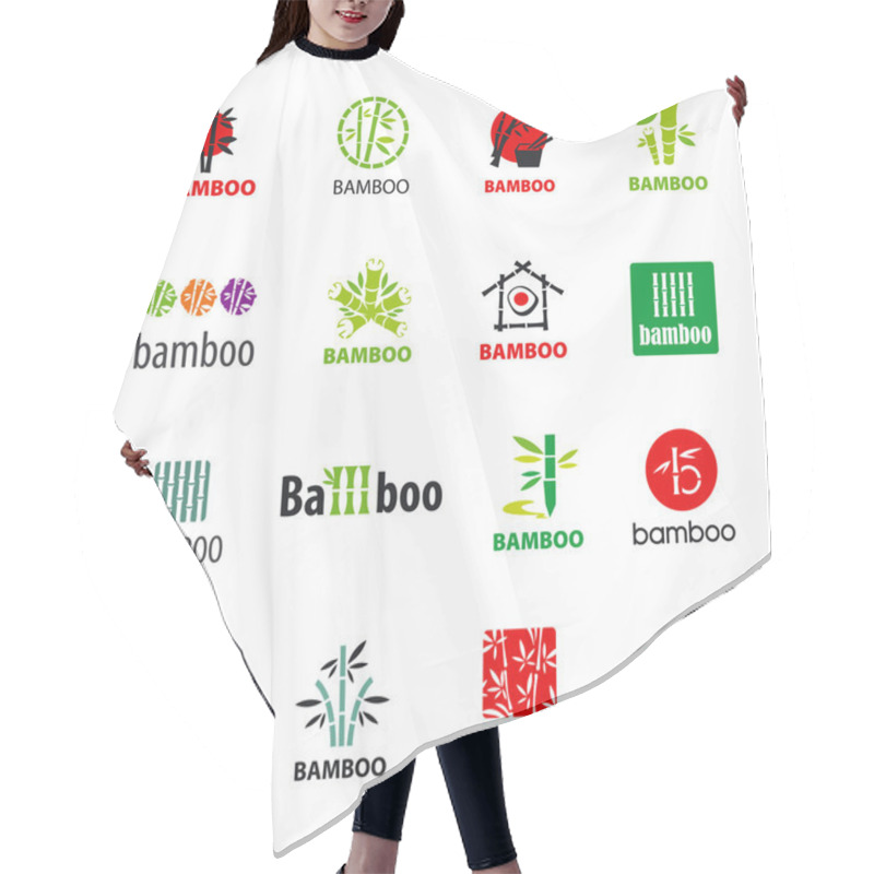 Personality  Biggest Collection Of Vector Logos Bamboo Hair Cutting Cape