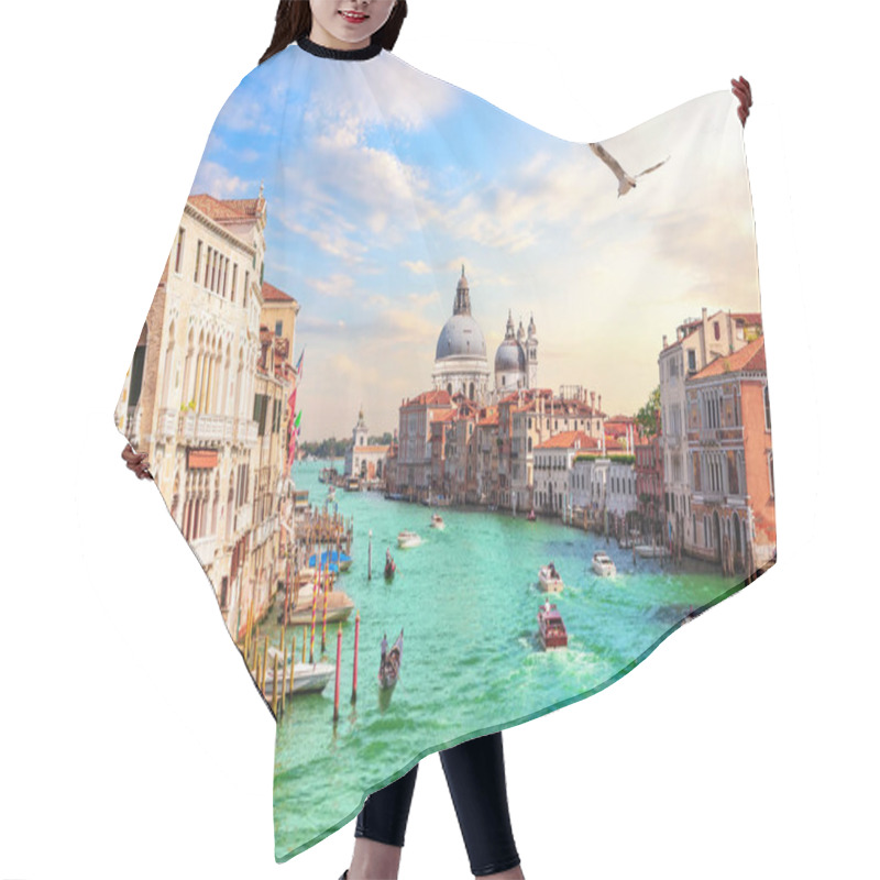 Personality  Venice Grand Canal, View Of The Lagoon Near Santa Maria Della Salute, Italy Hair Cutting Cape