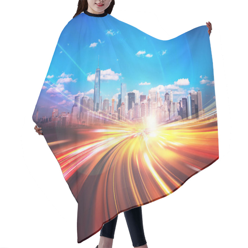 Personality  Abstract Motion Light Background Hair Cutting Cape