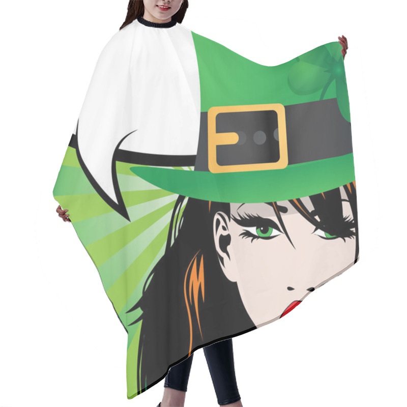 Personality  Saint Patrick's Day With Irish Girl Hair Cutting Cape