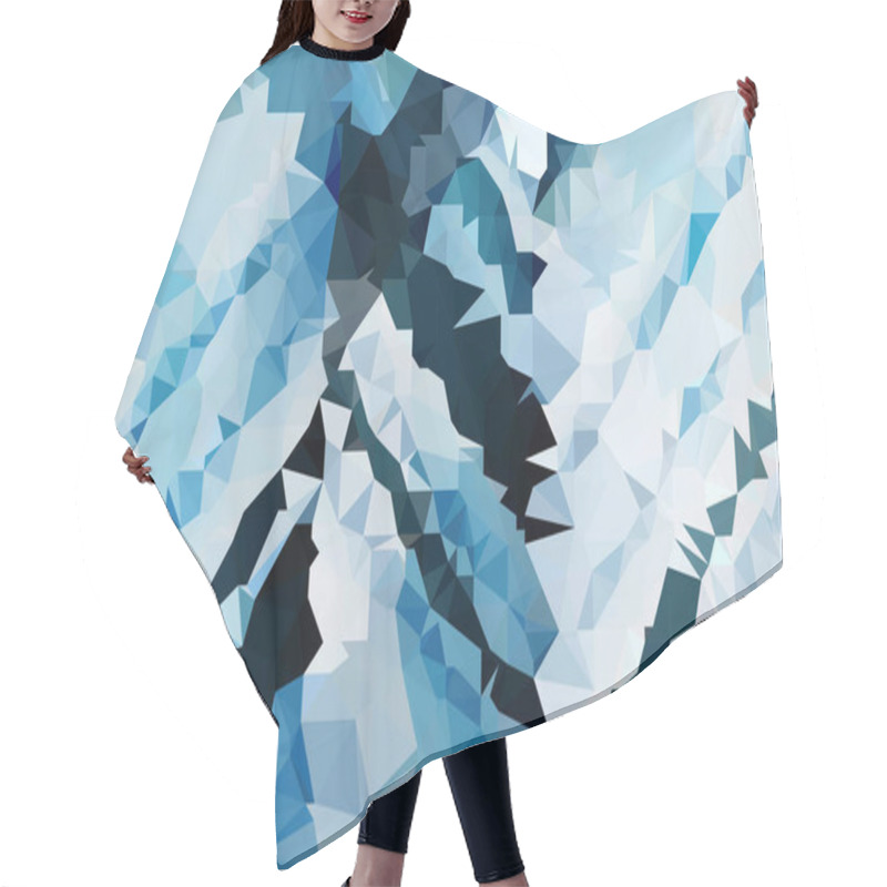 Personality  Blue Background Triangulation, Cool Texture Pattern Hair Cutting Cape