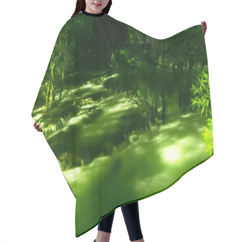 Personality  Waterfalls In Night Hair Cutting Cape