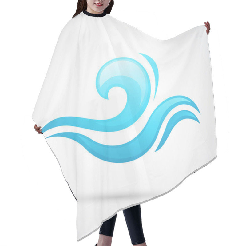 Personality  Water Wave Icon Hair Cutting Cape