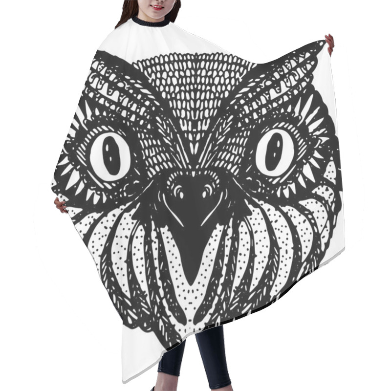 Personality  Owl Head. Hair Cutting Cape