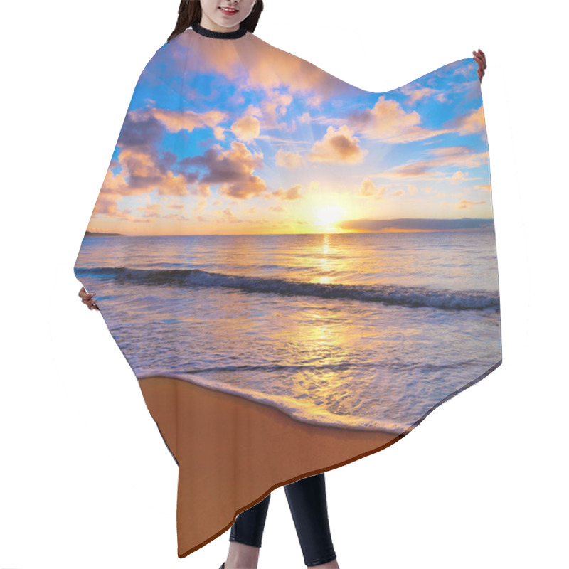 Personality  Sunset On The Beach Hair Cutting Cape