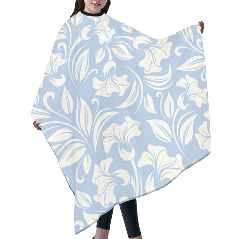 Personality  Seamless Floral Pattern. Vector Illustration. Hair Cutting Cape