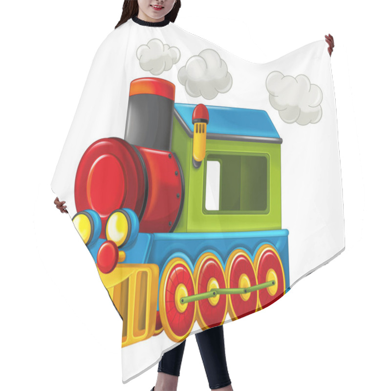 Personality  Cartoon Funny Looking Steam Train  Hair Cutting Cape