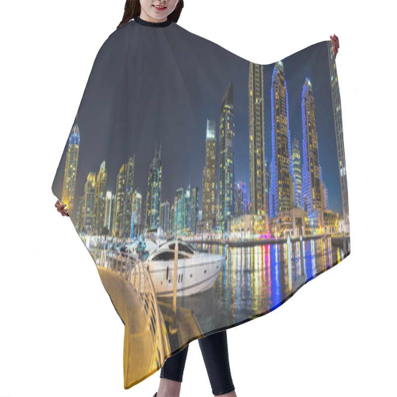 Personality  Panorama Of Dubai Marina Hair Cutting Cape