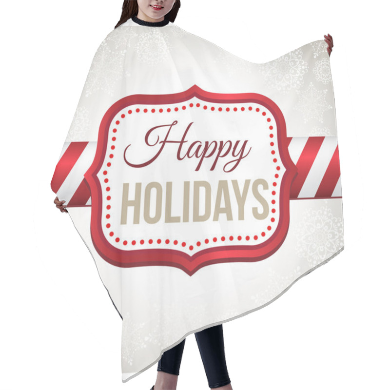 Personality  Retro Christmas Background Hair Cutting Cape