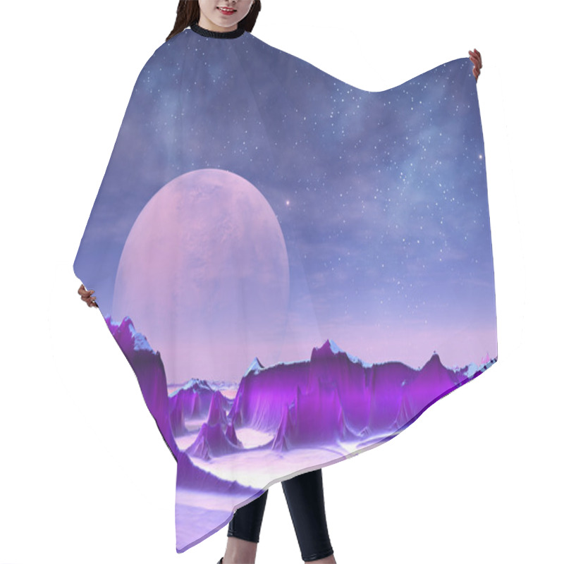 Personality  Purple Moon Hair Cutting Cape