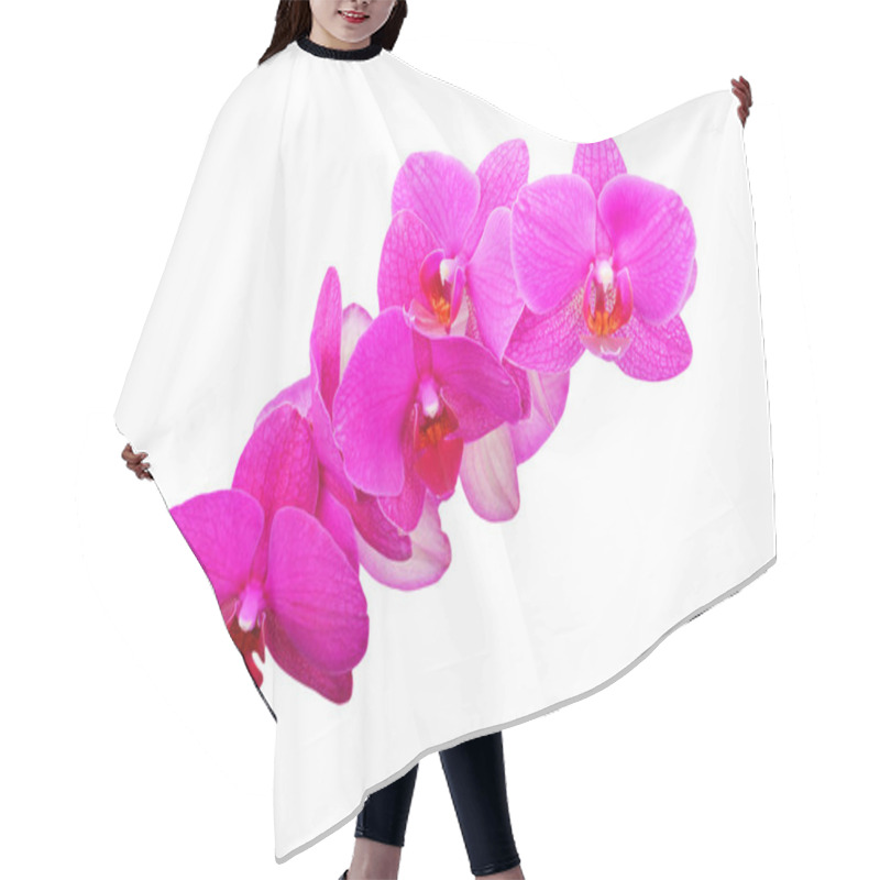 Personality  Pink Orchid Flower Hair Cutting Cape