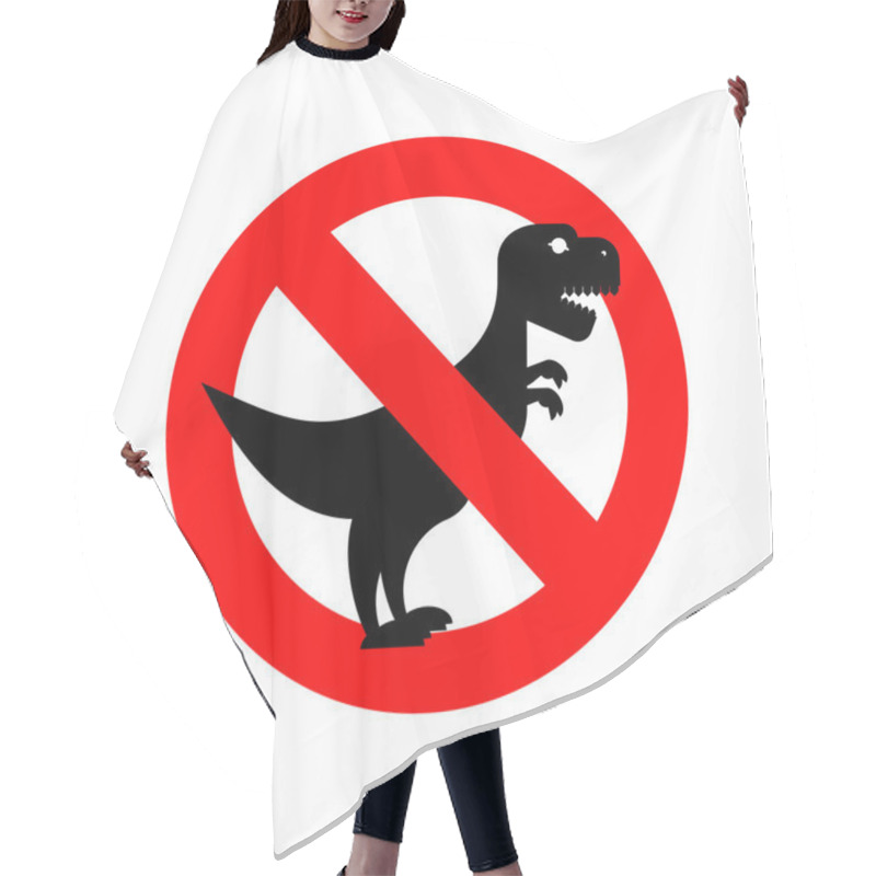 Personality  Stop Tyrannosaurus. Red Is Dangerous. Evil And Scary T-Rex Dinos Hair Cutting Cape