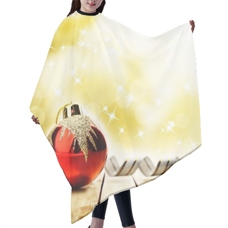 Personality  Red Christmas Toy Hair Cutting Cape