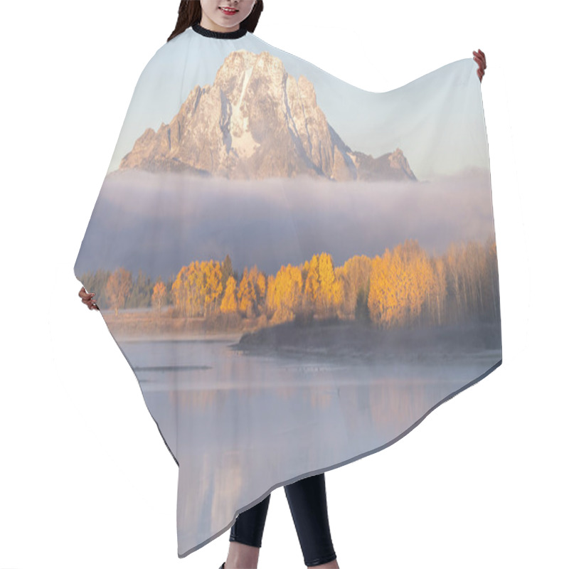 Personality  Sunrise At Oxbow Bend In Grand Teton National Park Hair Cutting Cape