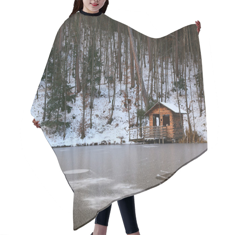 Personality  Winter Forest Landscape Hair Cutting Cape