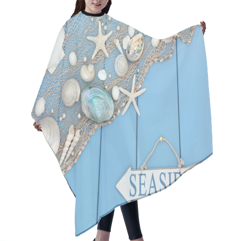 Personality  Seaside Abstract With Shells Hair Cutting Cape