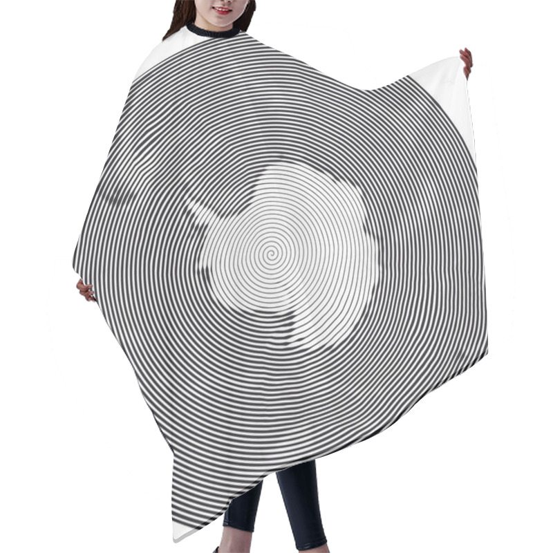 Personality  Guilloche Earth Hair Cutting Cape