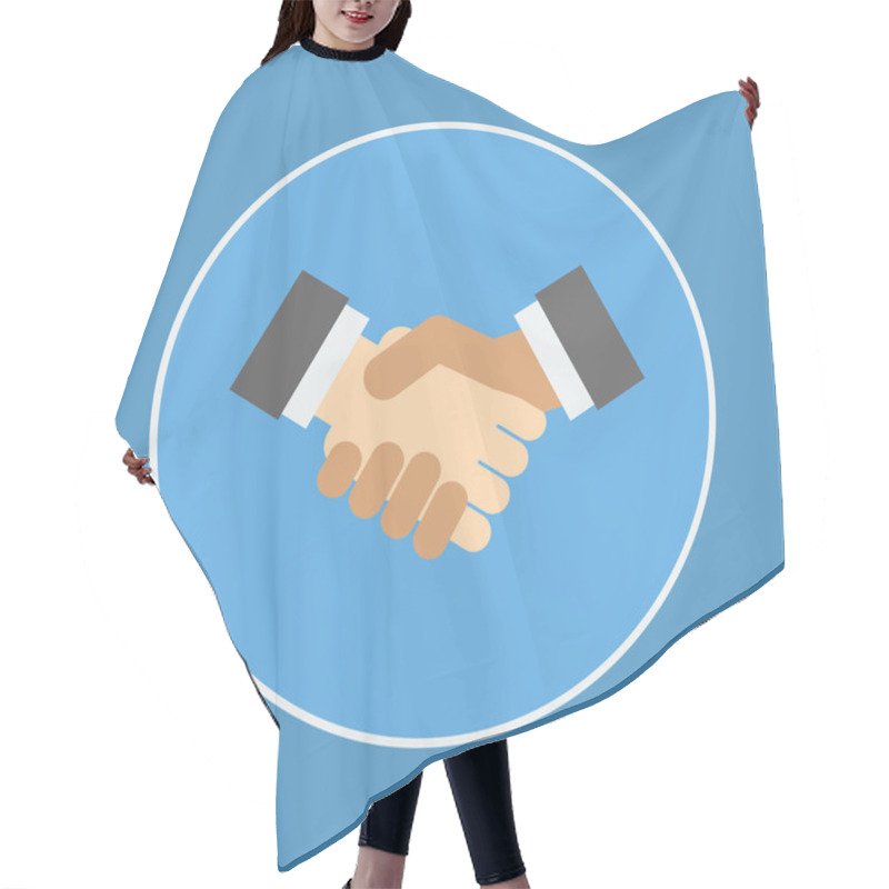 Personality  Handshake Icon Hair Cutting Cape