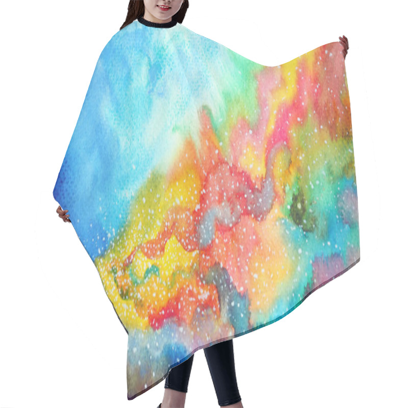 Personality  Abstract Universe Galaxy Space Background Magic Sky Night Nebula Cosmic Cosmos Rainbow Wallpaper Blue Color Texture Art Fantasy Artwork Design Illustration Watercolor Painting Hand Drawing Hair Cutting Cape