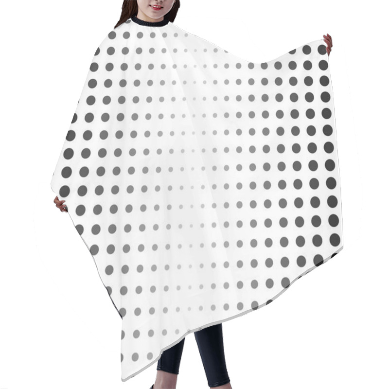 Personality  Polka Dot Black And White Pattern Hair Cutting Cape