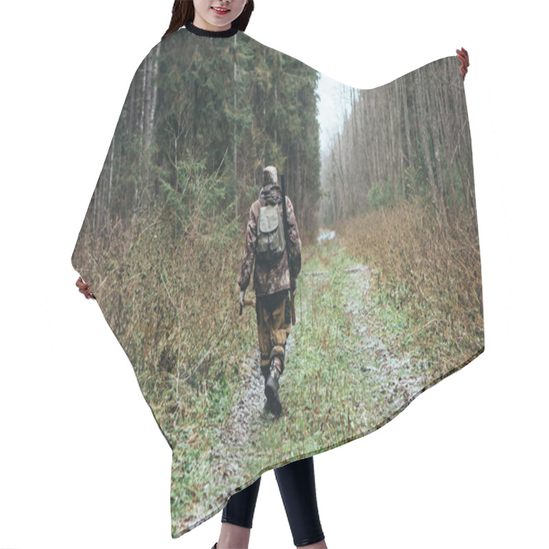 Personality  Hunter Walking In The Woods Hair Cutting Cape