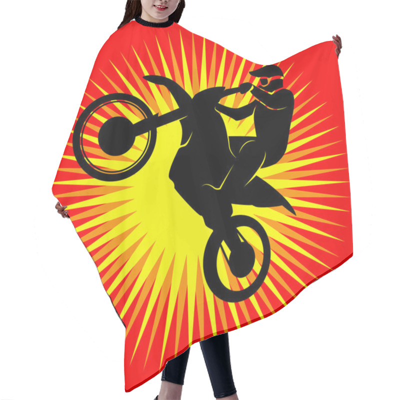 Personality  Motocross Racer Hair Cutting Cape