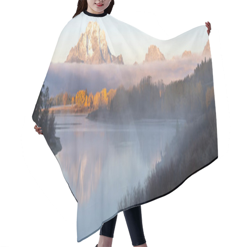 Personality  Sunrise At Oxbow Bend In Grand Teton National Park Hair Cutting Cape