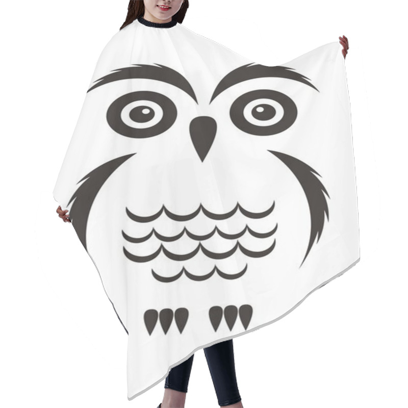 Personality  Black Owl Hair Cutting Cape