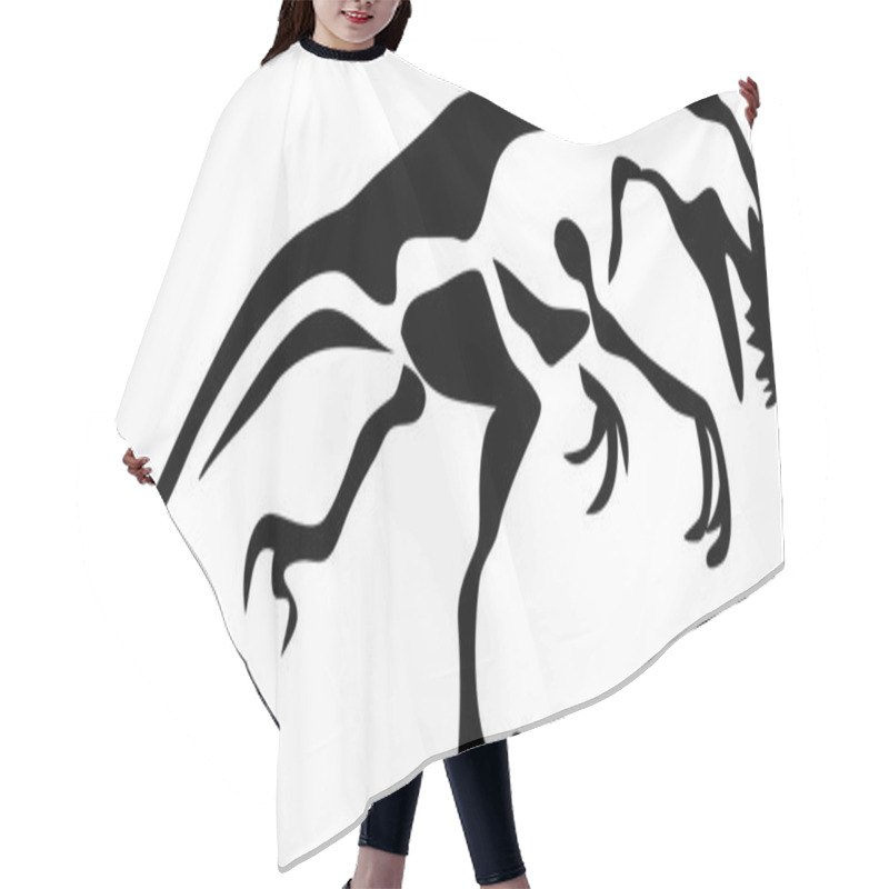 Personality  Tyrannosaurus Dinosaur On White Hair Cutting Cape