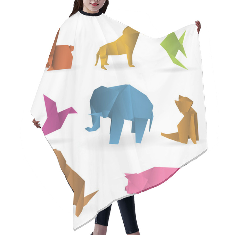 Personality  Origami Animals Hair Cutting Cape