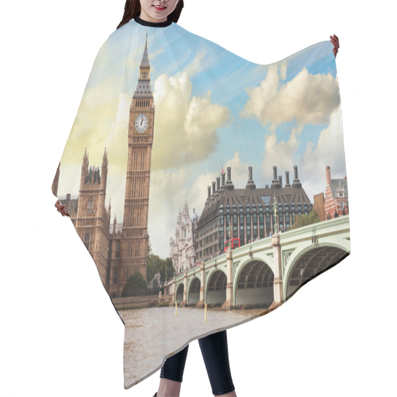 Personality  The Big Ben, The Houses Of Parliament And Westminster Bridge Hair Cutting Cape