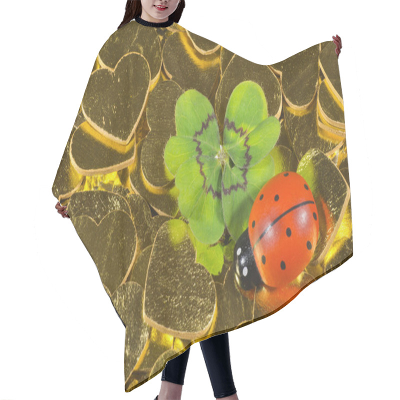 Personality  Cloverleaf And Ladybird Hair Cutting Cape