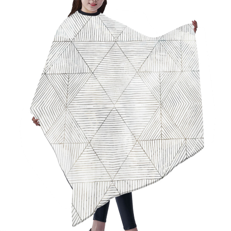 Personality  Geometry Modern Repeat Pattern With Textures Hair Cutting Cape