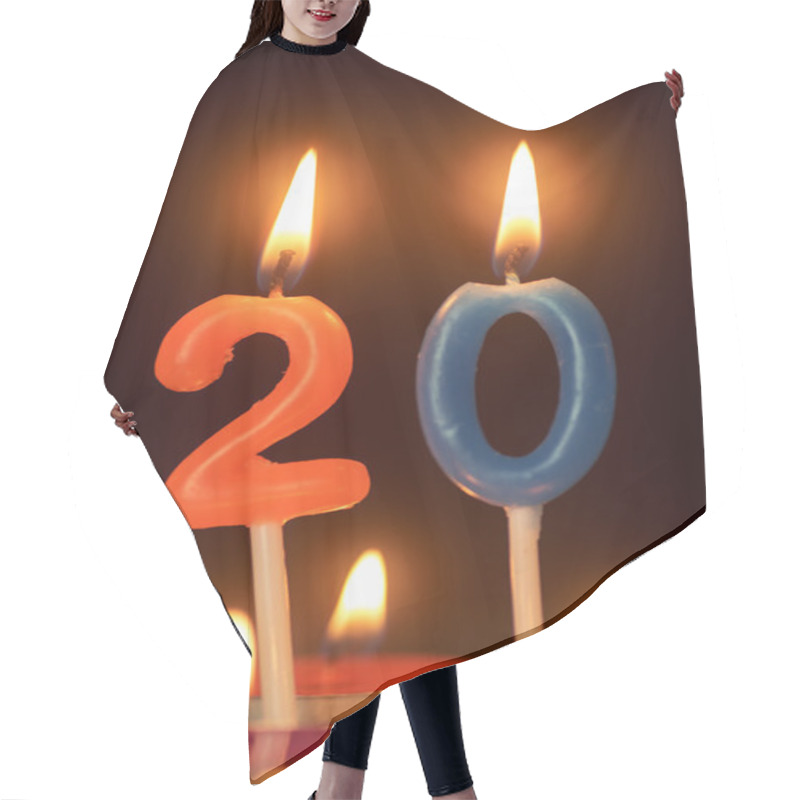 Personality  Birthday Number Anniversary Candle : 20 Year Old Hair Cutting Cape