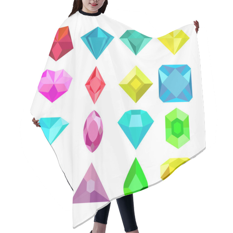 Personality  Simple Diamond Icon Set Hair Cutting Cape