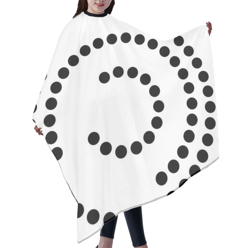 Personality  Spiral Element With Concentric Circles Hair Cutting Cape