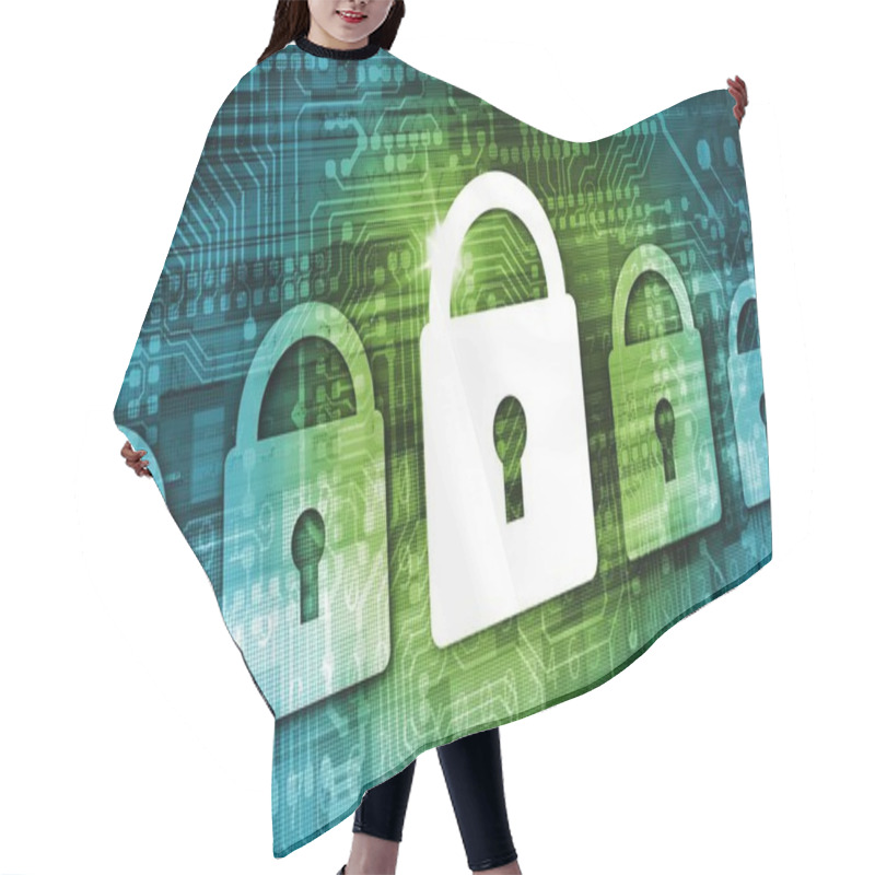 Personality  Online Data Security Concept Hair Cutting Cape