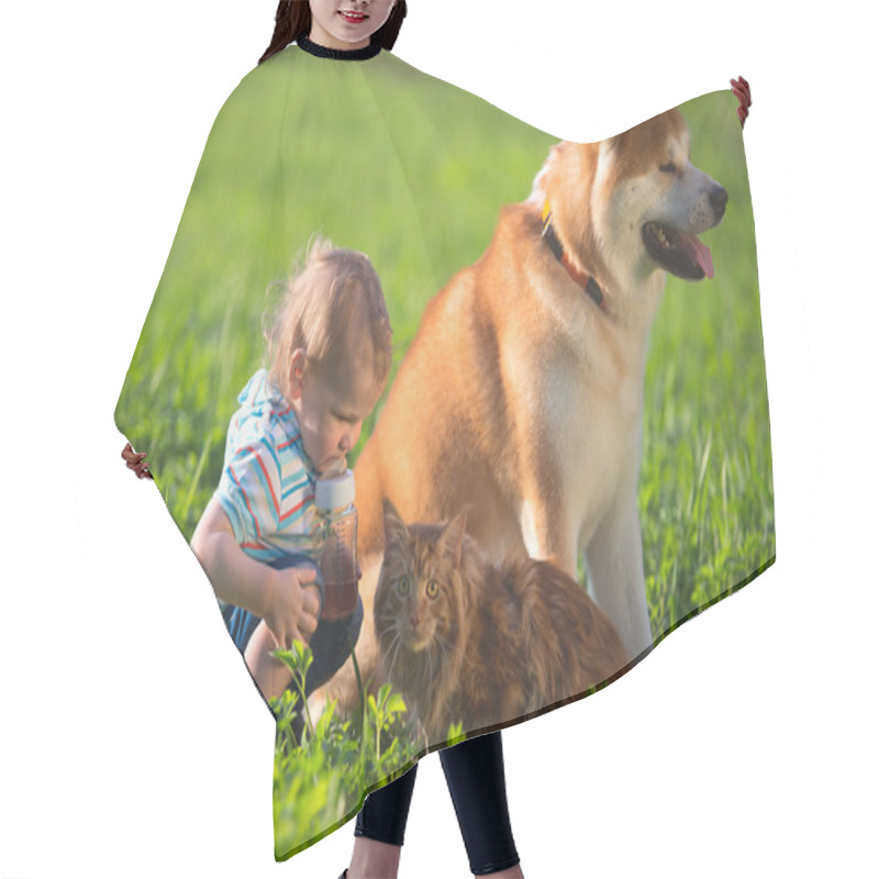 Personality  Boy, Dog And Cat Hair Cutting Cape