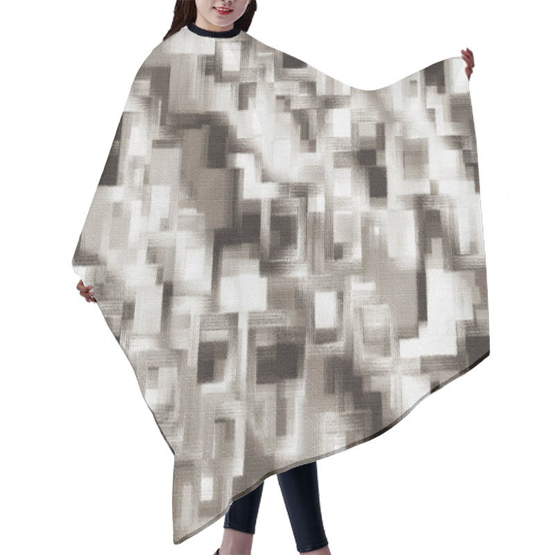 Personality  A Retro Fabric Or Wallpaper Design With A Pattern Of Squares Hair Cutting Cape