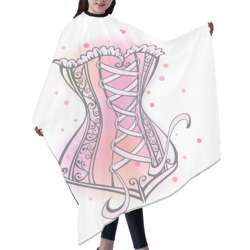 Personality  Cute Corset Hair Cutting Cape