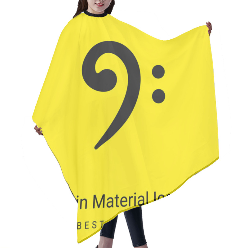 Personality  Bass Clef Minimal Bright Yellow Material Icon Hair Cutting Cape