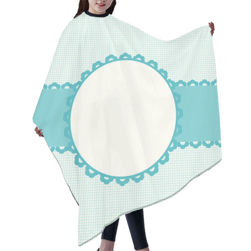 Personality  Greeting Card Happy Birthday Frame Design.  Hair Cutting Cape