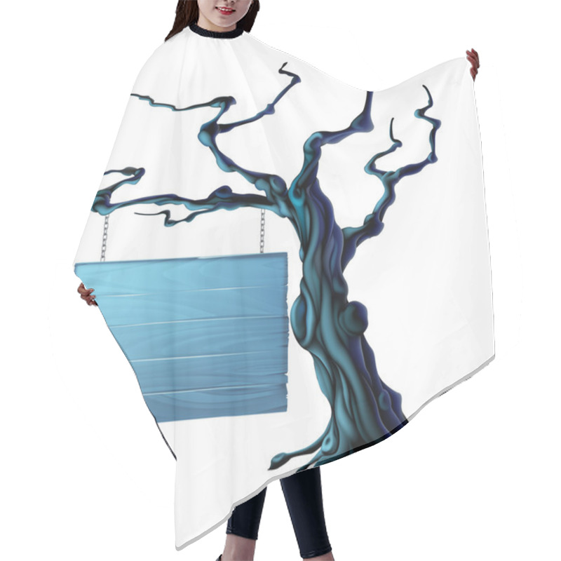 Personality  Halloween Tree Sign Hair Cutting Cape