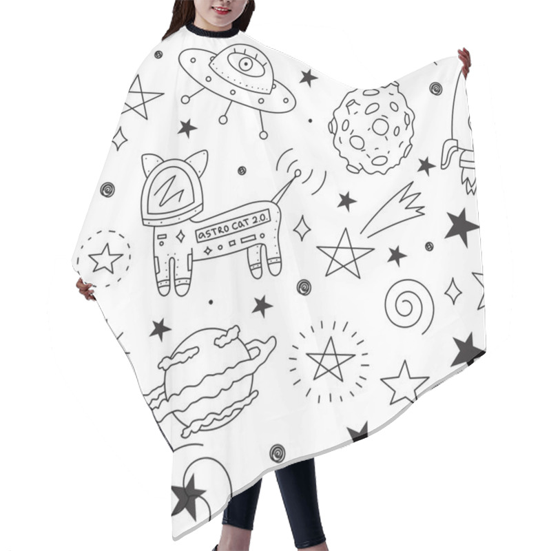 Personality  Planets, Constellations, Cosmo Cat And Asteroids Hair Cutting Cape