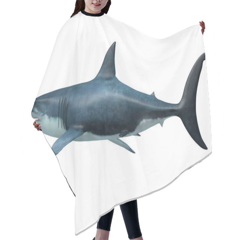 Personality  Megalodon Predator Shark Tail Hair Cutting Cape