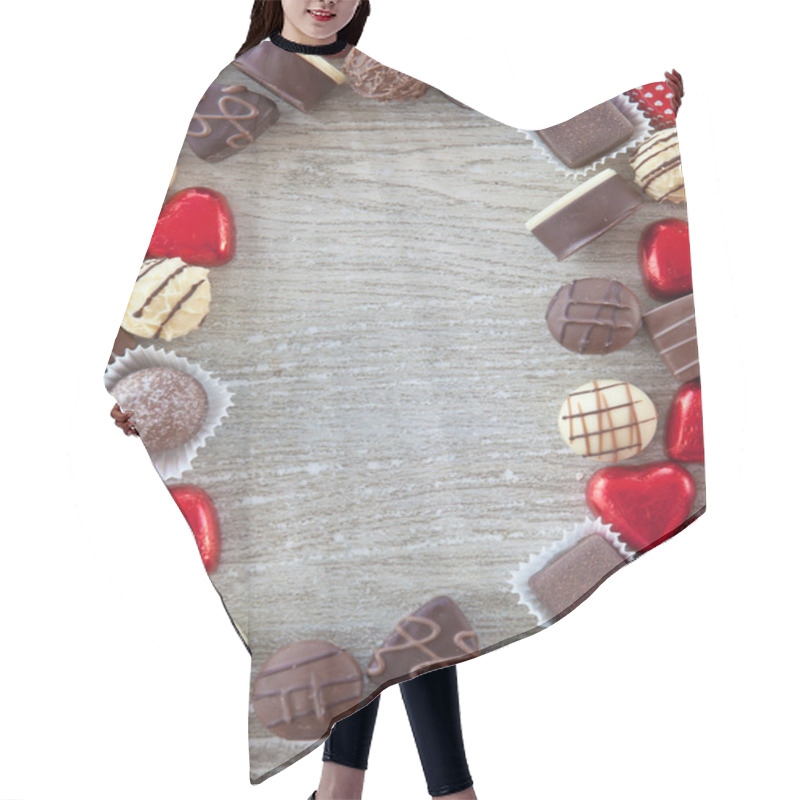 Personality  Variety Of Chocolates Hair Cutting Cape