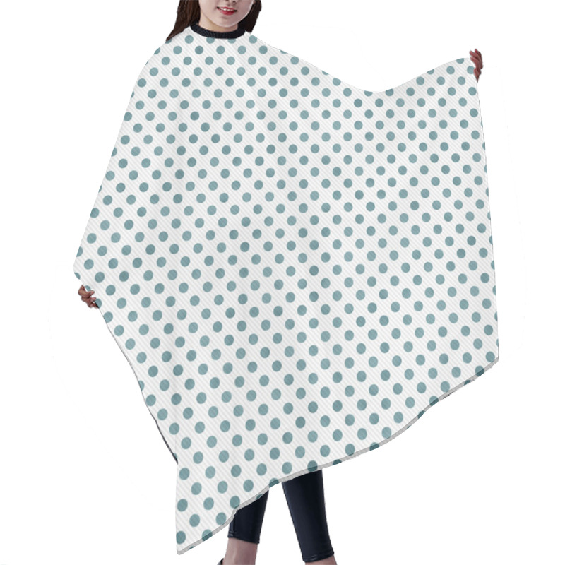 Personality  Blue And White Small Polka Dots Pattern Repeat Background Hair Cutting Cape